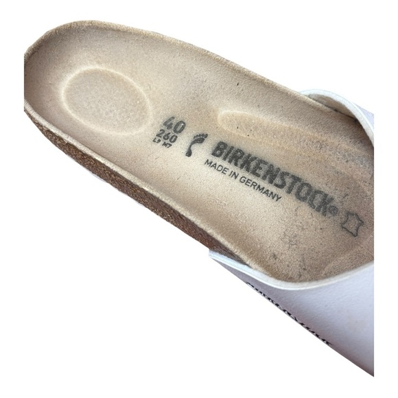 Birkenstock Madrid Birko-Flor - White Buckle Unisex L9 M7 - Picture 6 of 13